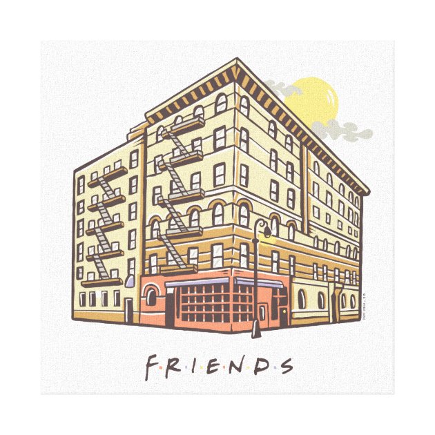 FRIENDS™, Monica's Apartment Building Canvas Print